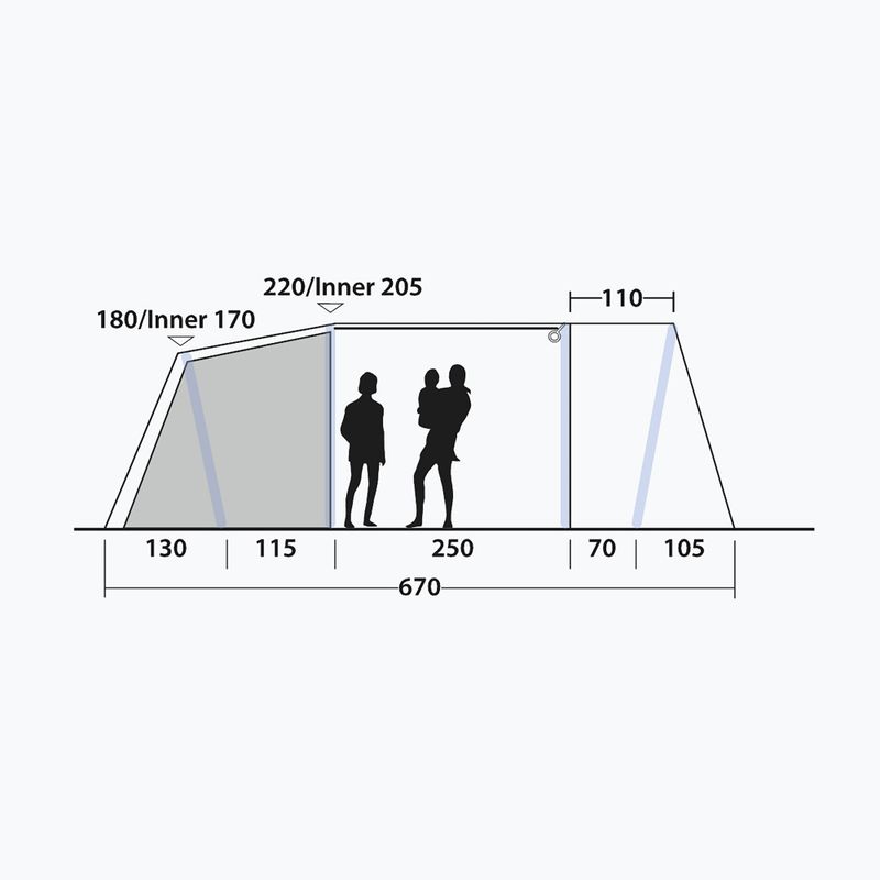 Namiot kempingowy 6-osobowy Outwell Sacramento 6 Air blue 9
