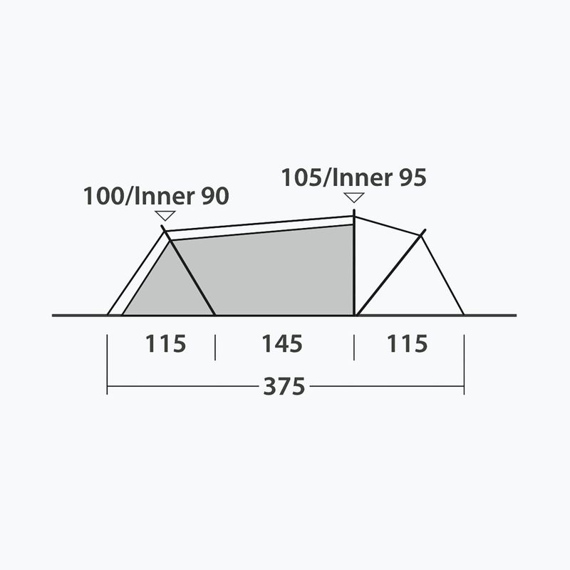 Namiot kempingowy 3-osobowy Outwell Nexion 3 Ocean green/gray 11