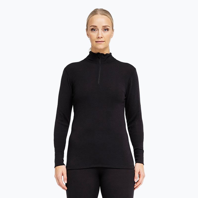 Bluza termoaktywna damska Dovre Wool Zip black