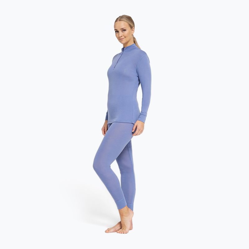 Bluza termoaktywna damska Dovre Wool Zip blue 3