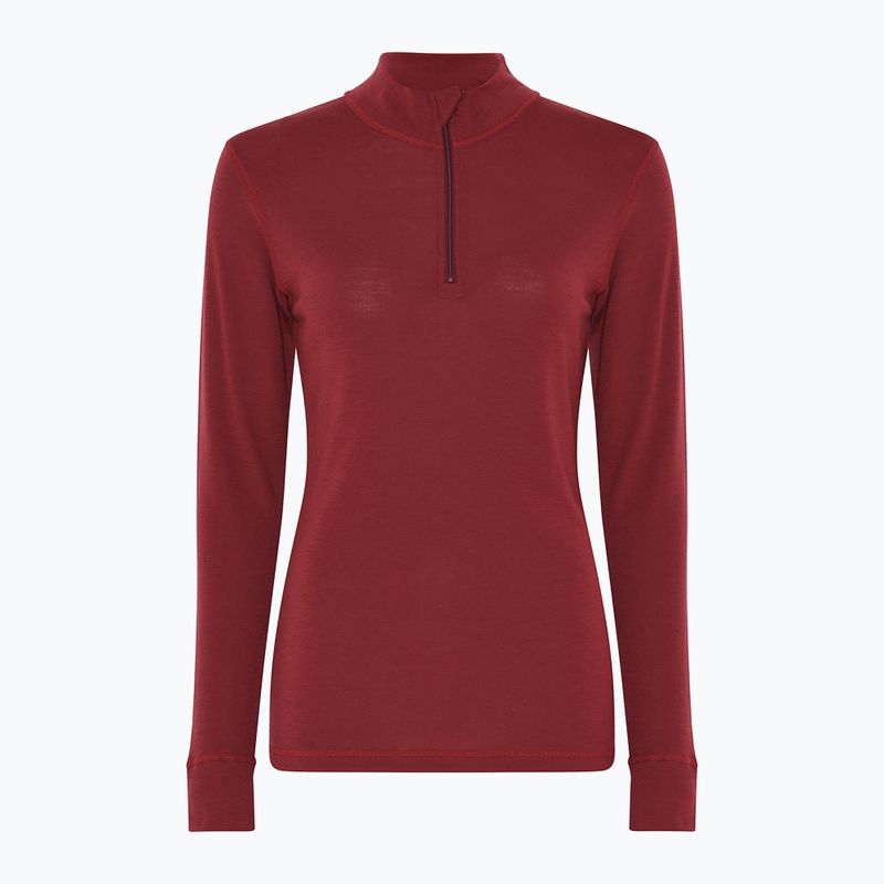 Bluza termoaktywna damska Dovre Wool Zip burgundy 4