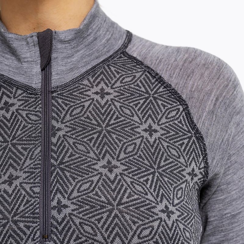 Bluza termoaktywna damska Dovre Wool Organic Half Zip grey 3