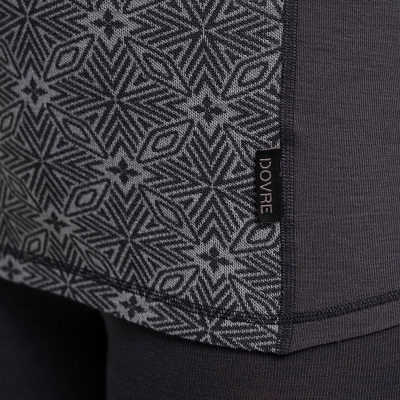 Bluza termoaktywna damska Dovre Wool Organic Half Zip grey 4
