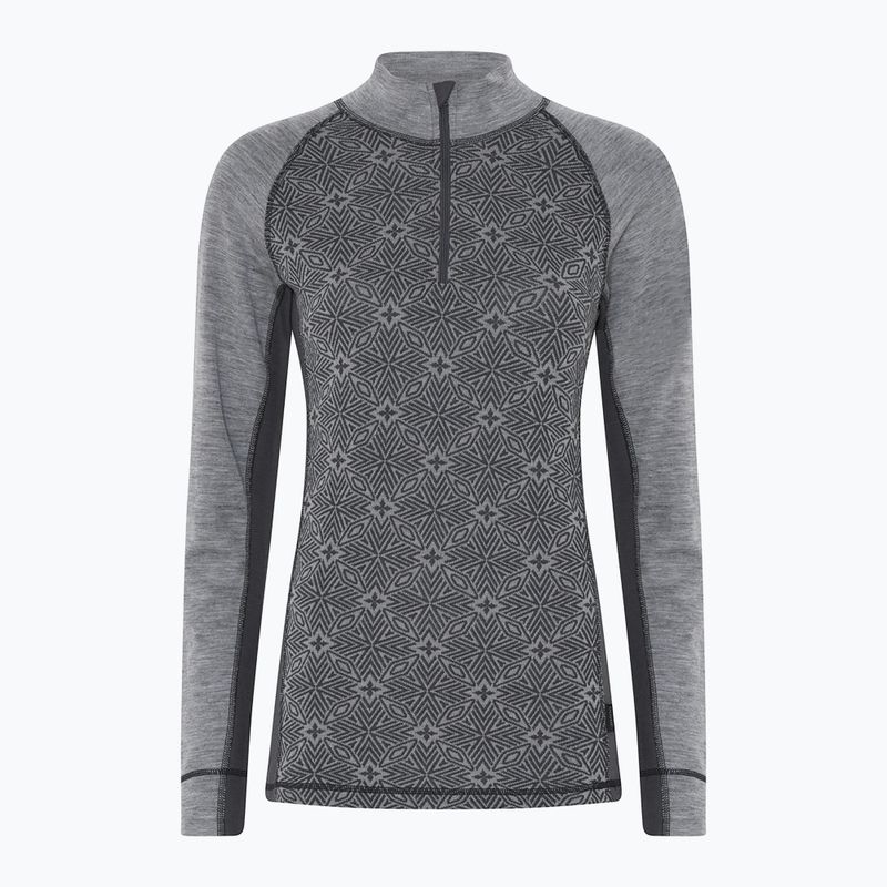 Bluza termoaktywna damska Dovre Wool Organic Half Zip grey 5