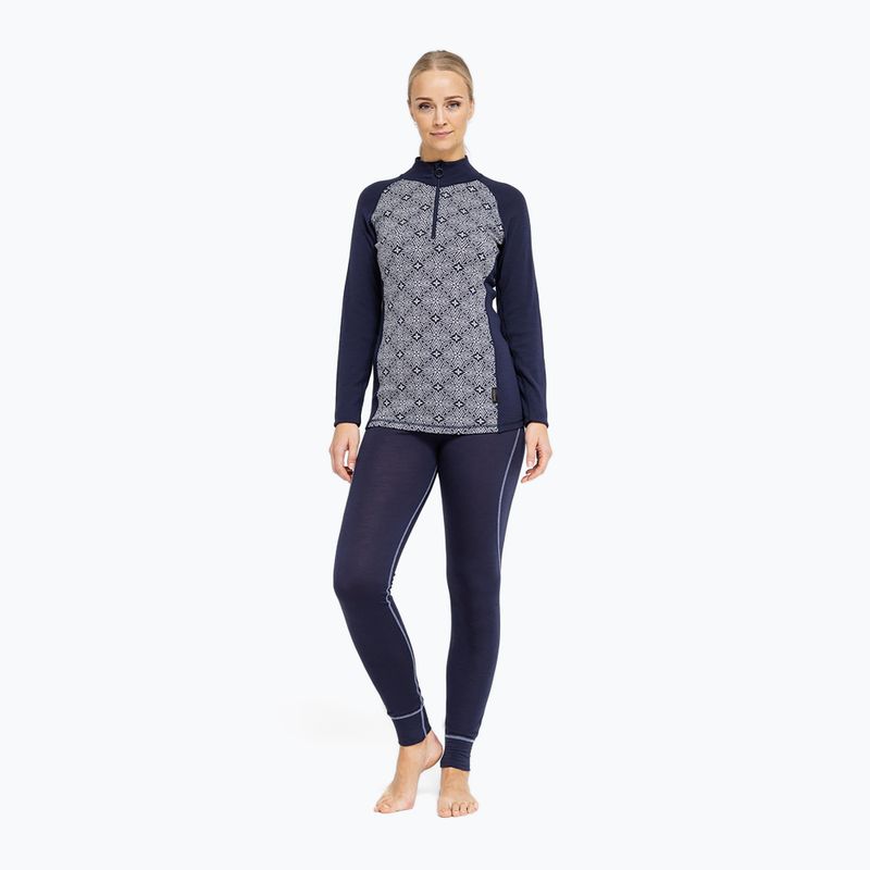 Bluza termoaktywna damska Dovre 100% Merino Wool Organic Half Zip navy 2