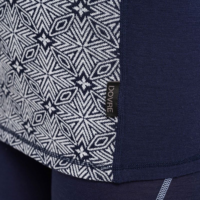Bluza termoaktywna damska Dovre Wool Organic Half Zip navy 5