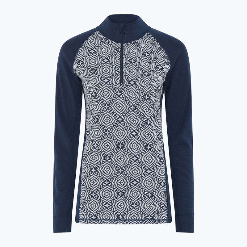 Bluza termoaktywna damska Dovre Wool Organic Half Zip navy 6