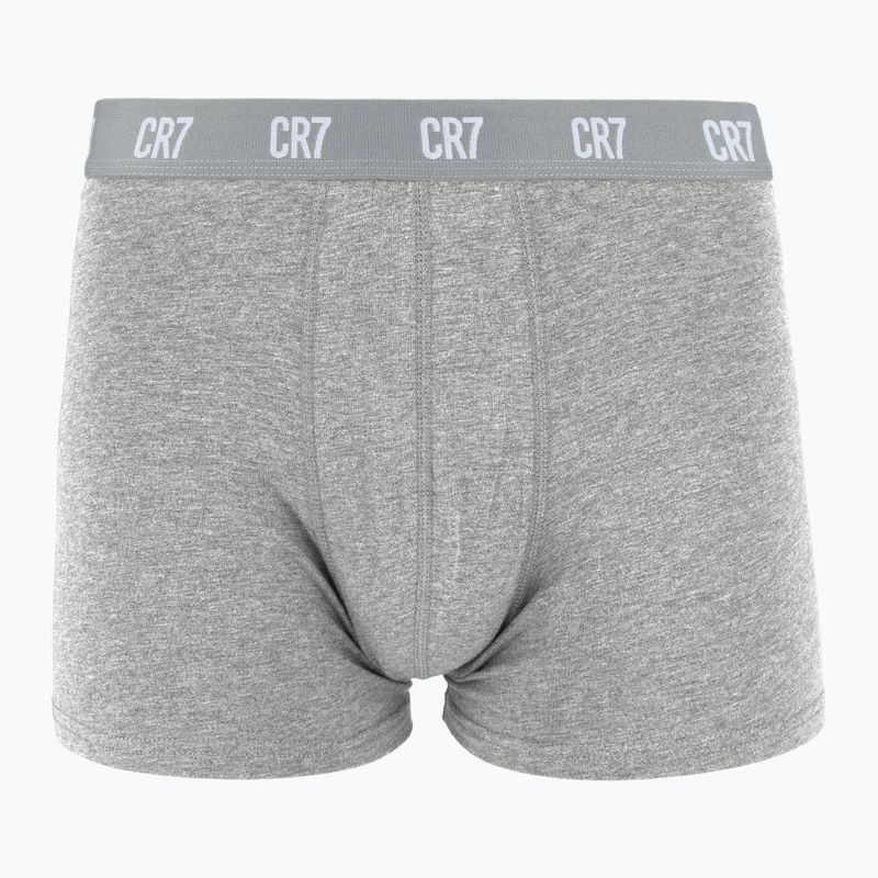 Bokserki męskie CR7 Basic Trunk 3 pary white/ greymelange/ black 3
