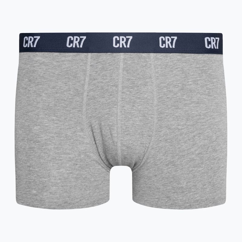 Bokserki męskie CR7 Basic Trunk 3 pary grey melange/white/navy 5