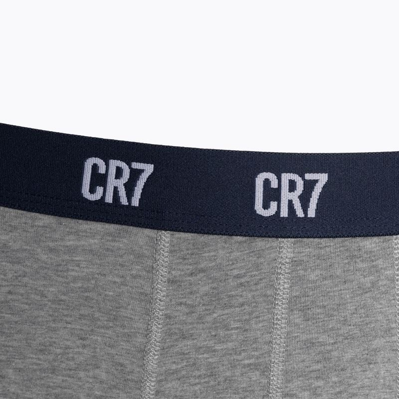 Bokserki męskie CR7 Basic Trunk 3 pary grey melange/white/navy 7