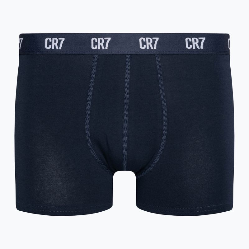 Bokserki męskie CR7 Basic Trunk 3 pary grey melange/white/navy 8