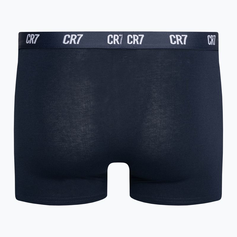 Bokserki męskie CR7 Basic Trunk 3 pary grey melange/white/navy 9