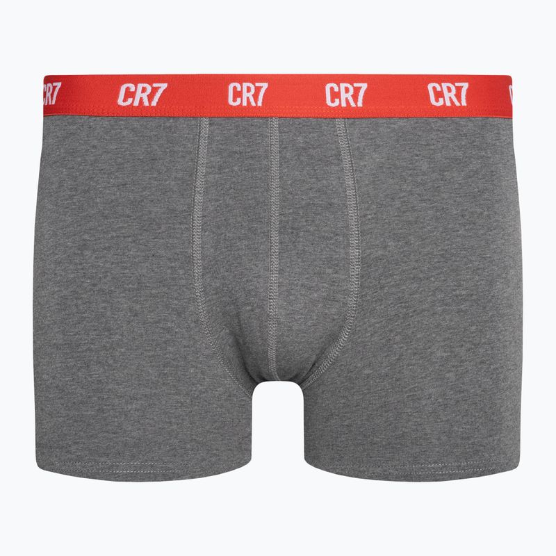 Bokserki męskie CR7 Basic Trunk 3 pary grey melange/red/navy 2