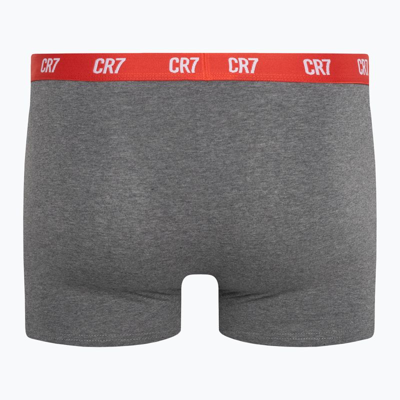 Bokserki męskie CR7 Basic Trunk 3 pary grey melange/red/navy 3