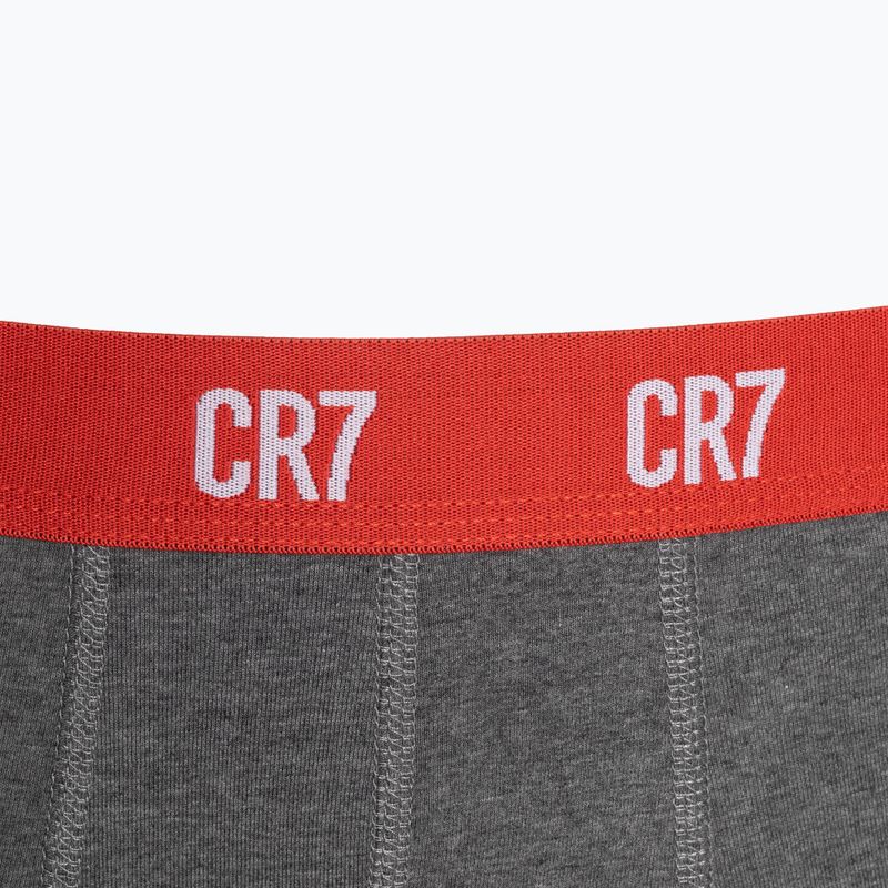 Bokserki męskie CR7 Basic Trunk 3 pary grey melange/red/navy 4