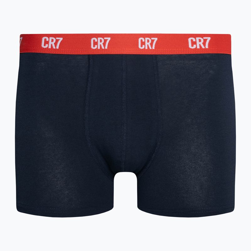 Bokserki męskie CR7 Basic Trunk 3 pary grey melange/red/navy 8