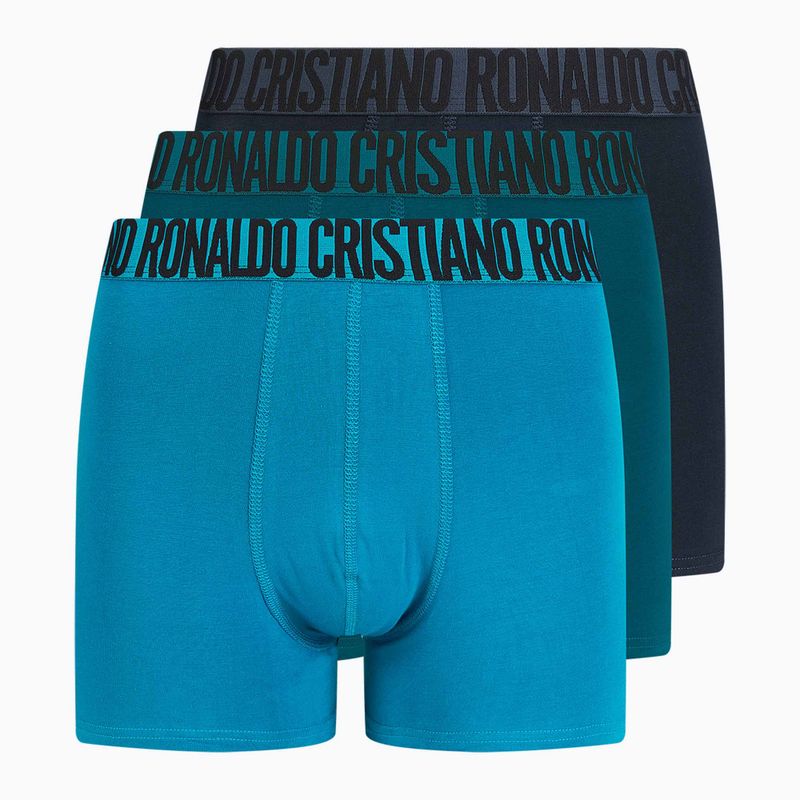 Bokserki męskie CR7 Basic Trunk 3 pary blue/navy