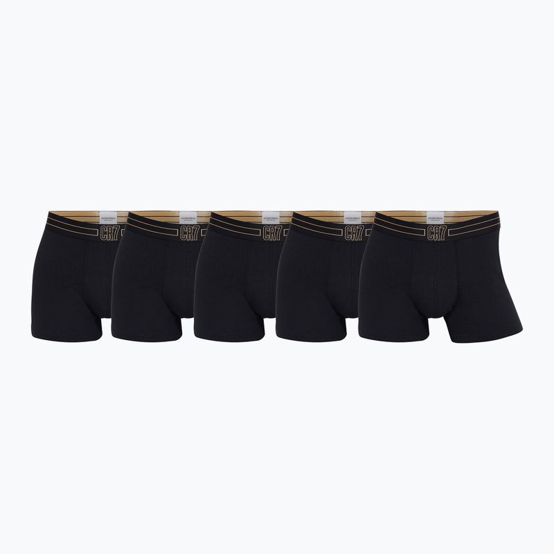 Bokserki męskie CR7 Basic Trunk 5 par black/gold 5