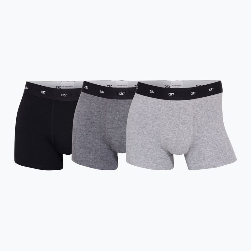 Bokserki męskie CR7 Bamboo Trunk FSC 3 pary black/ dark grey/ grey 11