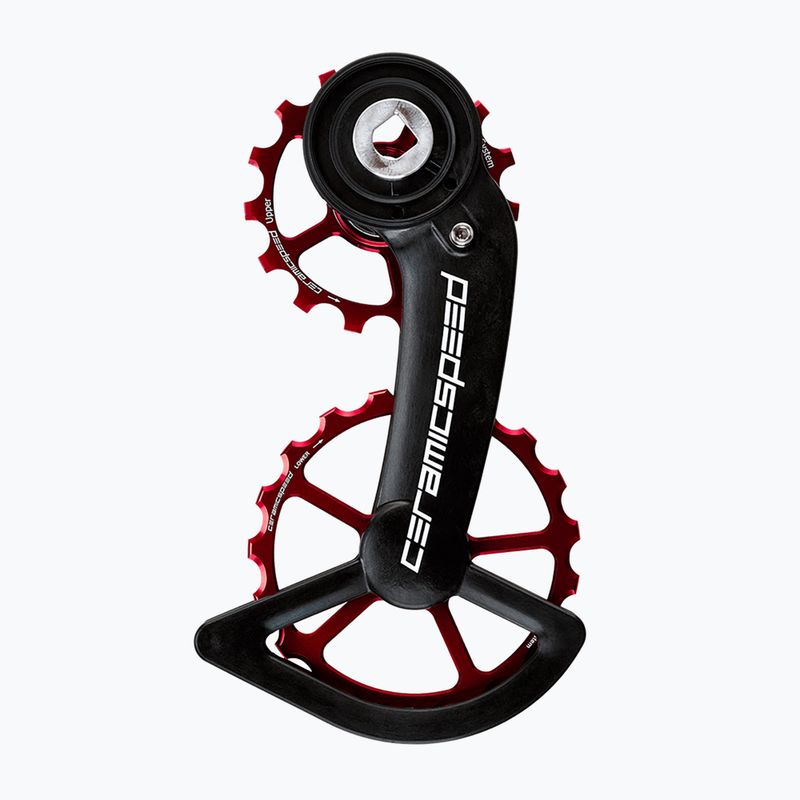 Wózek przerzutki CeramicSpeed OSPW SRAM Red/Force AXS czarno-czerwony 107379