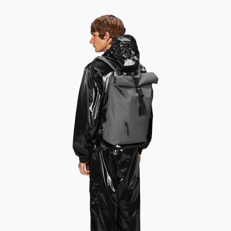 Plecak miejski Rains Rucksack Rolltop 17 l grey 3