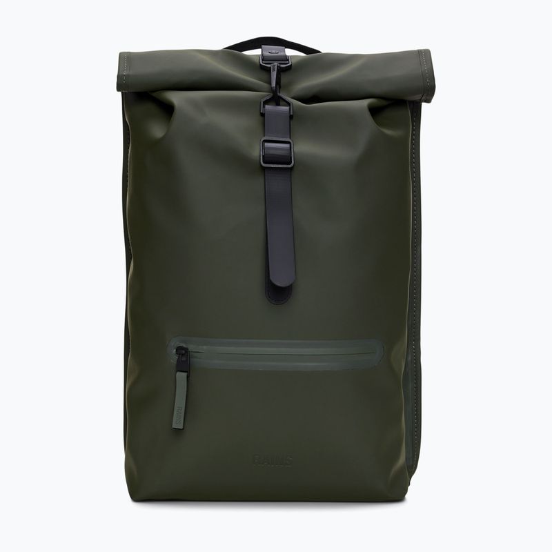 Plecak miejski Rains Rucksack Rolltop 17 l green