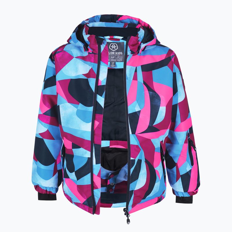 Kurtka narciarska dziecięca Color Kids Ski Jacket AOP AF 10.000 pink glo 2