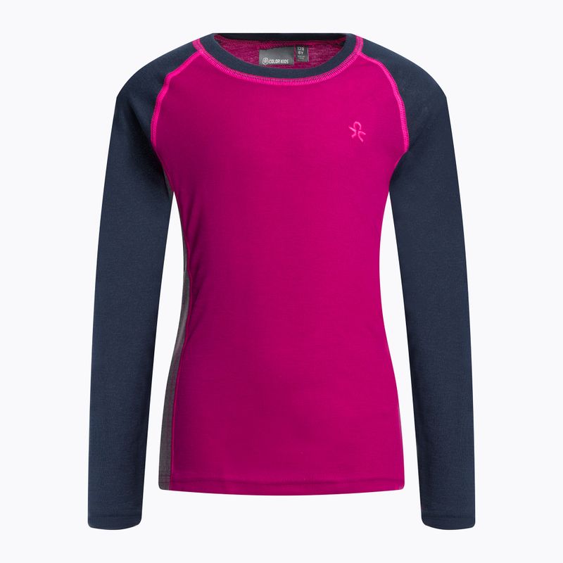 Komplet bielizny termoaktywnej dziecięcej Color Kids Ski Underwear Colorblock festival fuchsia 2