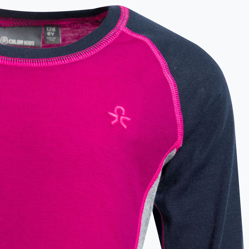 Komplet bielizny termoaktywnej dziecięcej Color Kids Ski Underwear Colorblock festival fuchsia 4