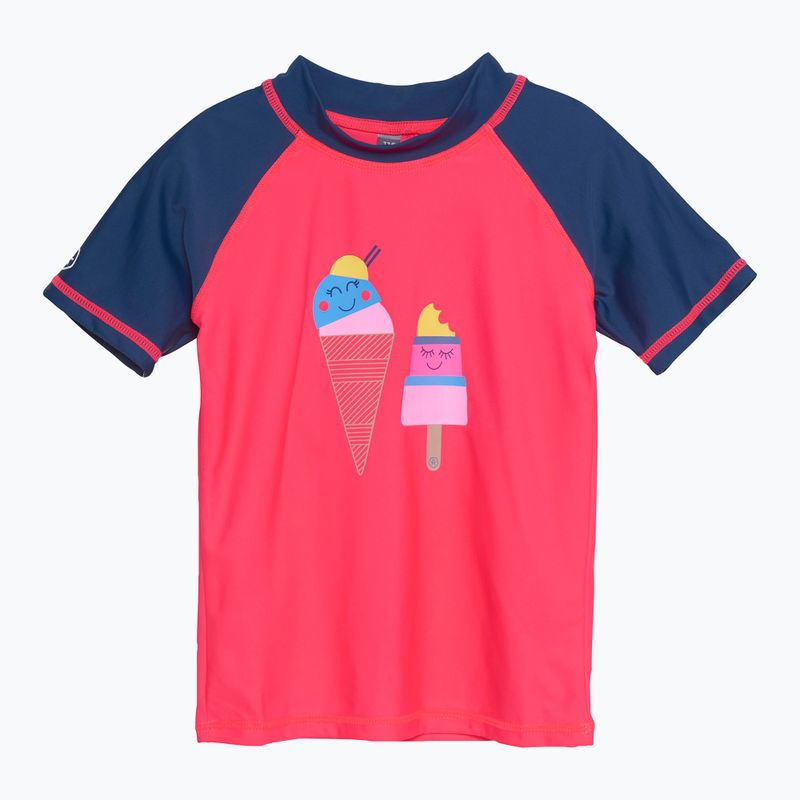 Koszulka do pływania dziecięca Color Kids Print diva/pink