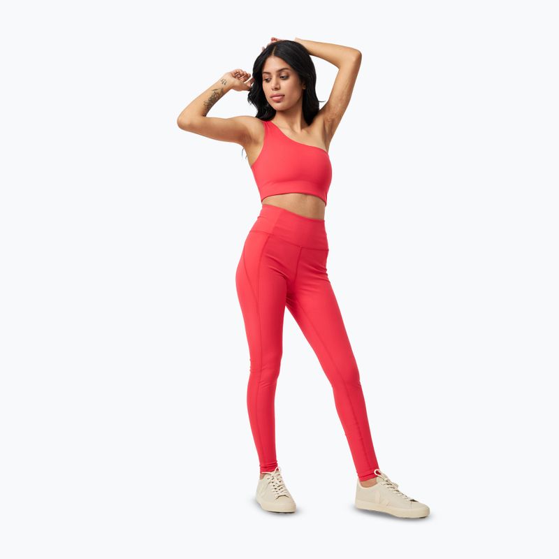 Biustonosz treningowy Girlfriend Collective Bianca One Shoulder cherry 2