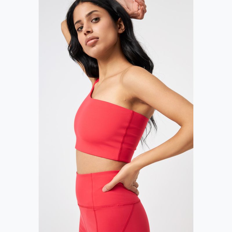 Biustonosz treningowy Girlfriend Collective Bianca One Shoulder cherry 5