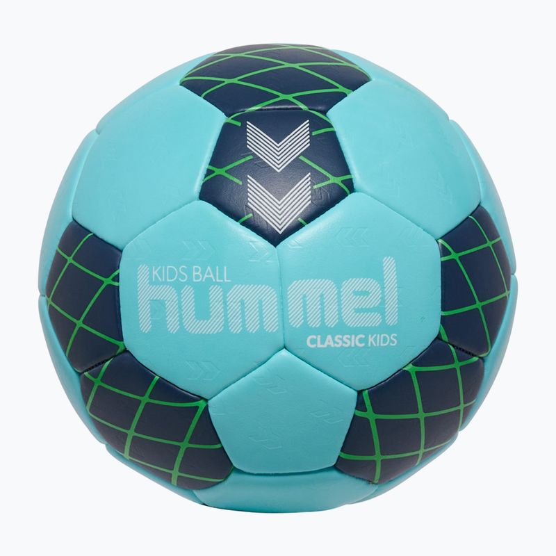 Piłka do piłki ręcznej dla dzieci Hummel Classic HB Jr light blue/marine/green size 0.0