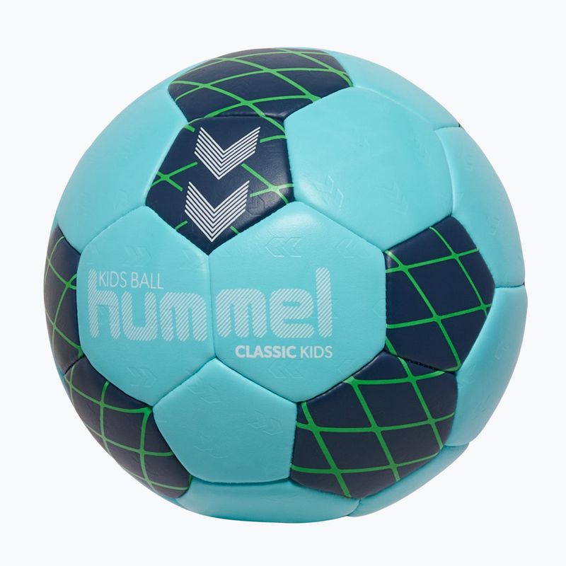 Piłka do piłki ręcznej dla dzieci Hummel Classic HB Jr light blue/marine/green size 0.0 2