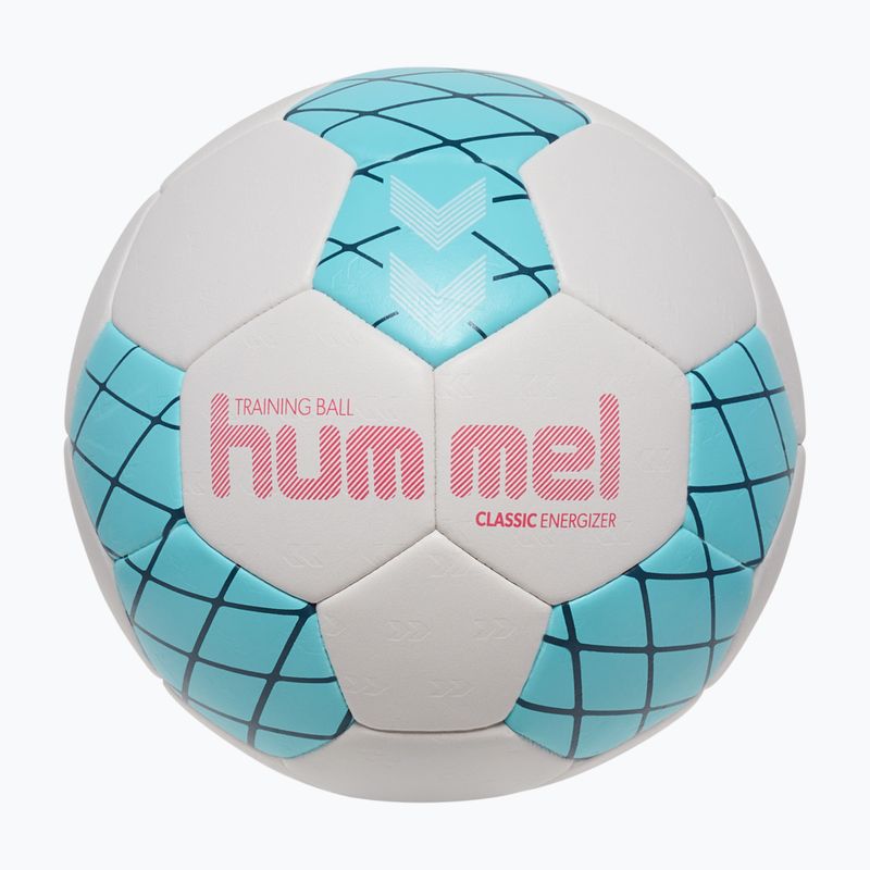 Piłka do piłki ręcznej Hummel Classic Energizer off white/light blue/marine size 2