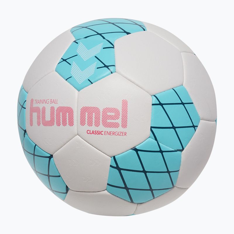 Piłka do piłki ręcznej Hummel Classic Energizer off white/light blue/marine size 2 2