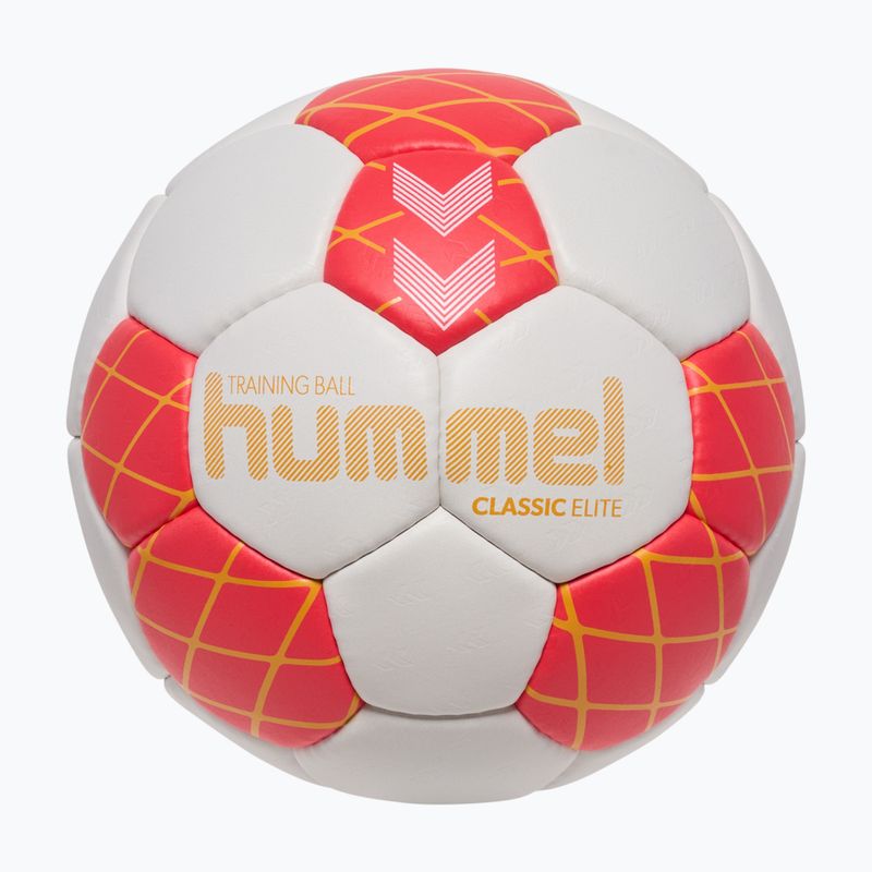 Piłka do piłki ręcznej Hummel Classic Elite HB off white/red/orange size 3
