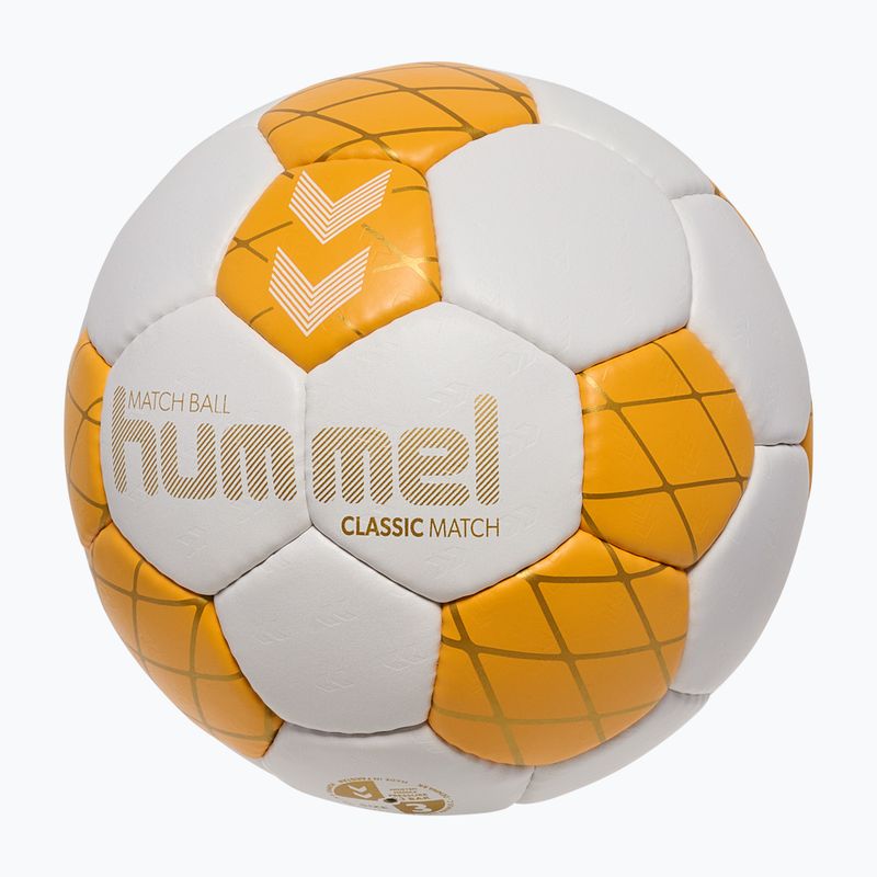 Piłka do piłki ręcznej Hummel Classic Match HB off white/orange/gold size 3 2