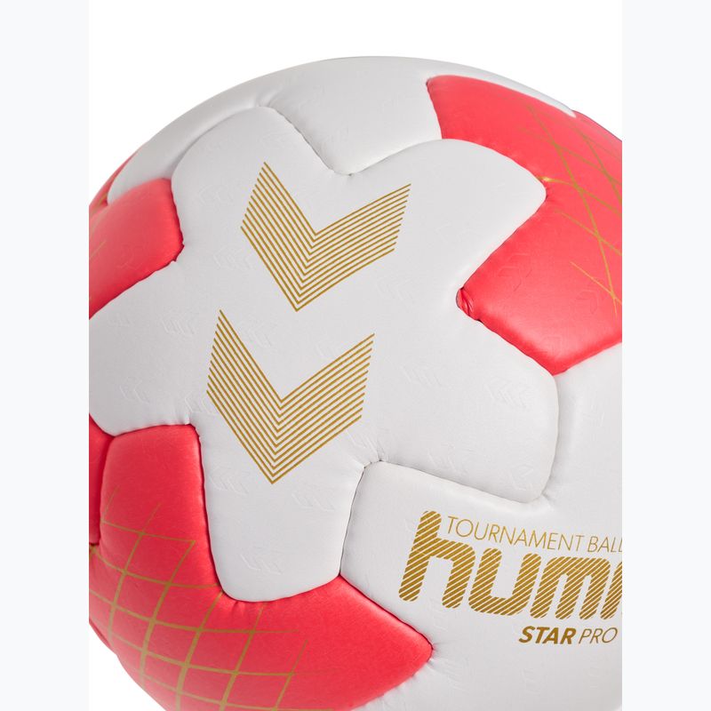 Piłka do piłki ręcznej Hummel Star Pro HB off white/red/gold size 3 4