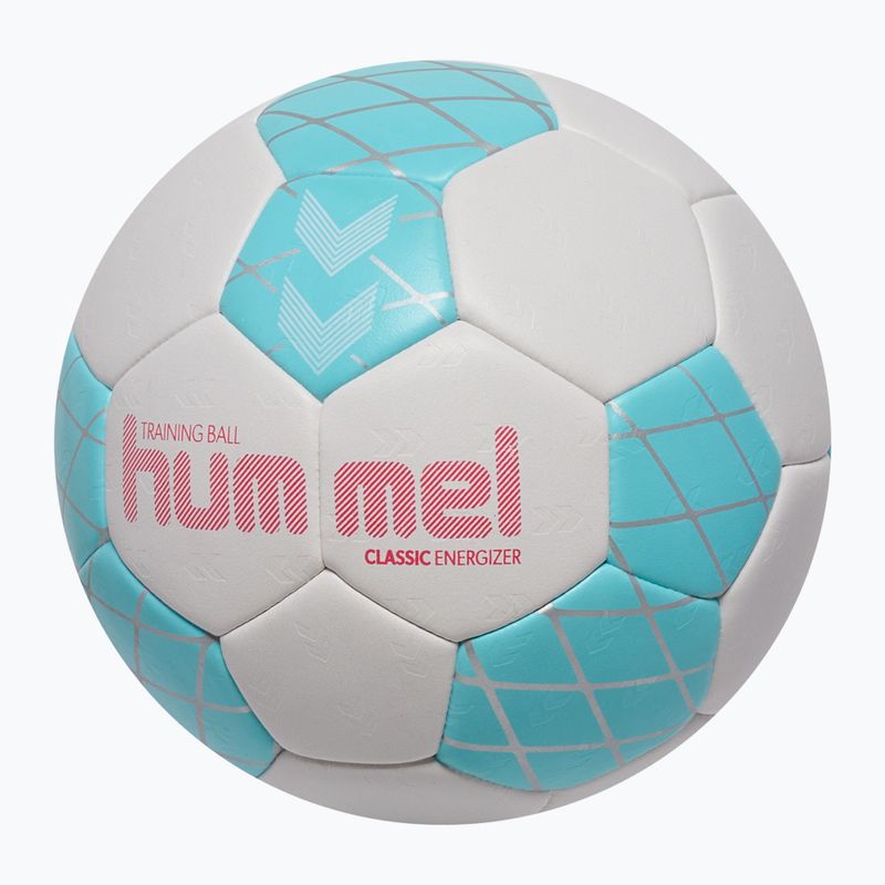 Piłka do piłki ręcznej Hummel Classic Energizer off white/light blue/marine size 0 2