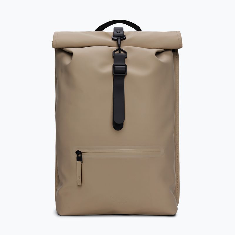 Plecak miejski Rains Rucksack Rolltop 13 + 4 l Beige