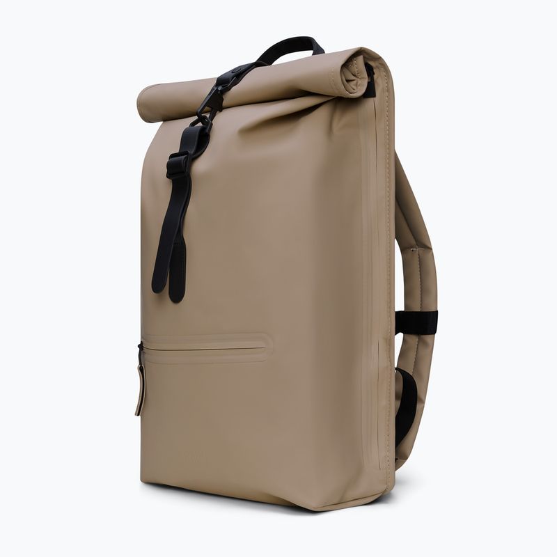 Plecak miejski Rains Rucksack Rolltop 13 + 4 l Beige 2