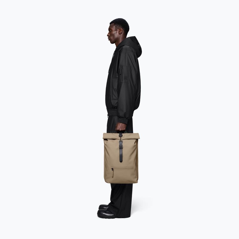 Plecak miejski Rains Rucksack Rolltop 13 + 4 l Beige 5