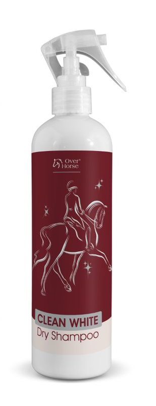 Suchy szampon dla koni o jasnej sierści Over Horse Clean White 400 ml