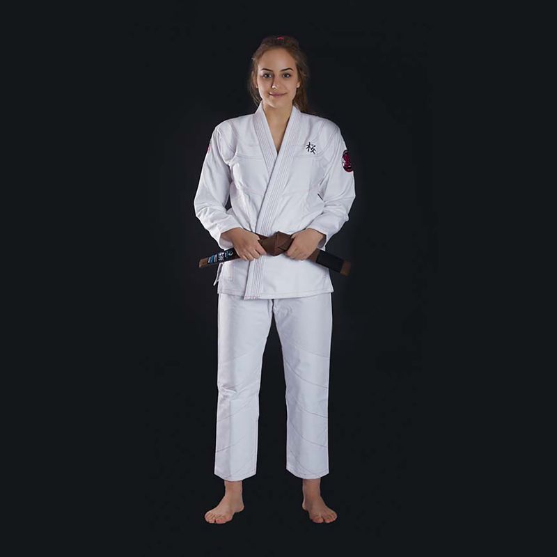 GI do brazylijskiego jiu-jitsu damskie Ground Game Sakura białe 2