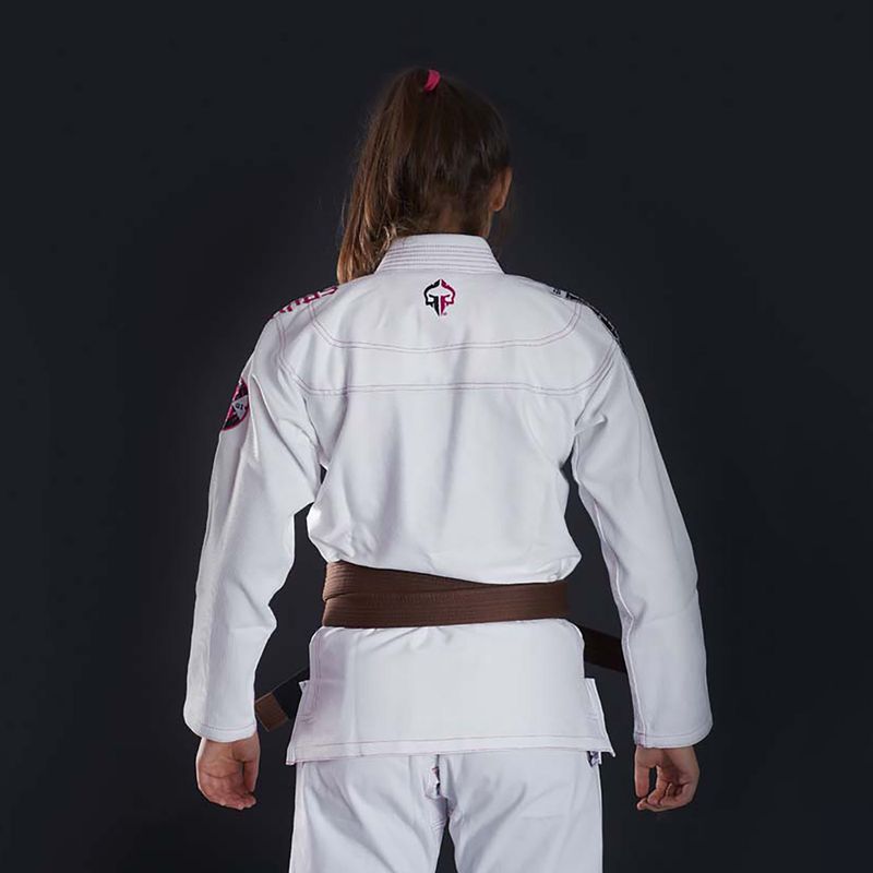 GI do brazylijskiego jiu-jitsu damskie Ground Game Sakura białe 4