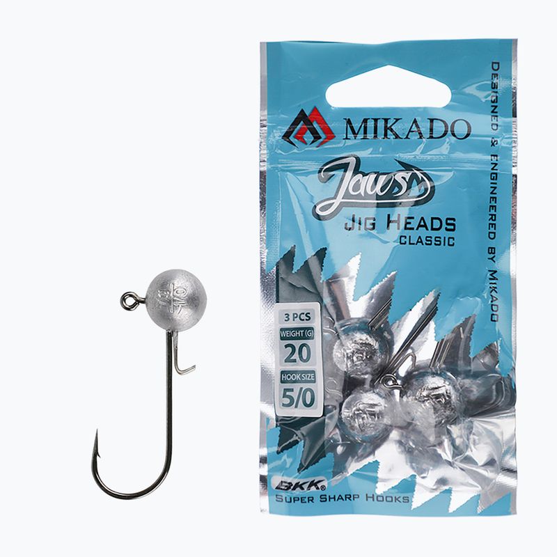 Główka jigowa Mikado Jigowa Jaws Classic 3 10 g 3 szt. czarny nikiel 2