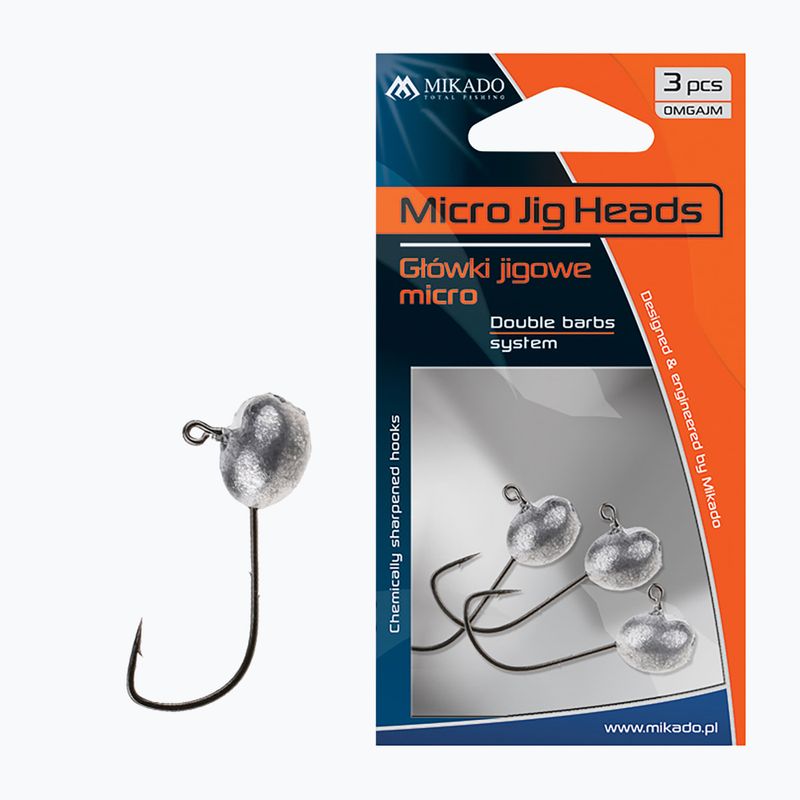 Główka jigowa Mikado Jigowa Micro 1.5 g 3 szt. czarny nikiel