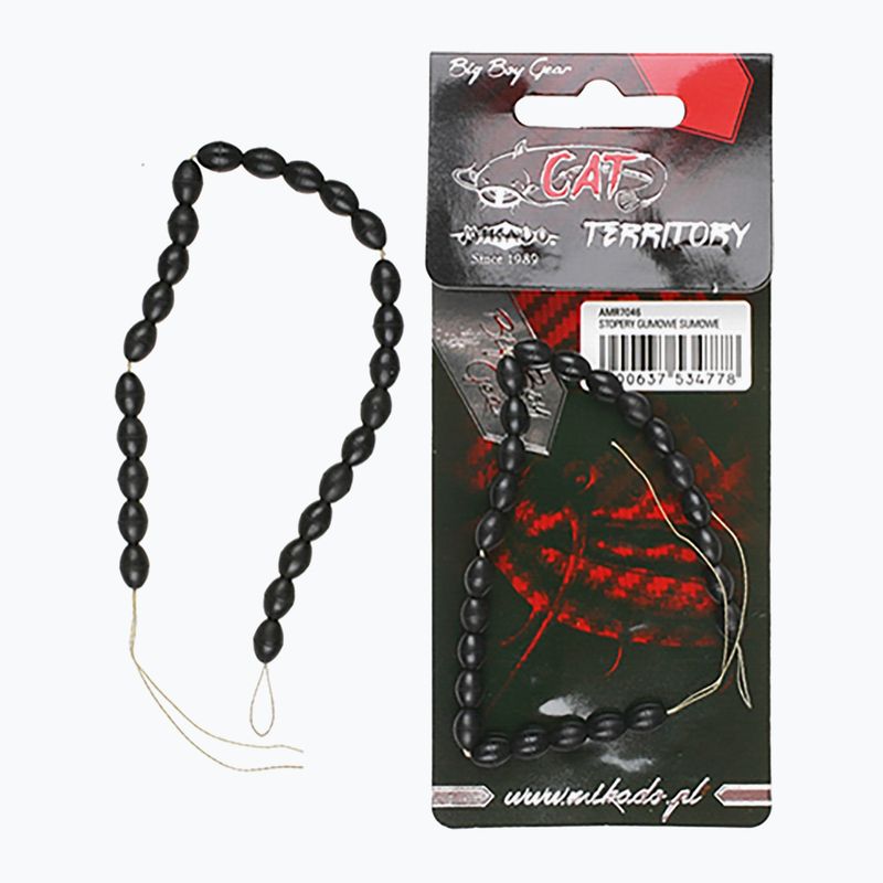 Stopery gumowe Mikado Cat Territory czarne