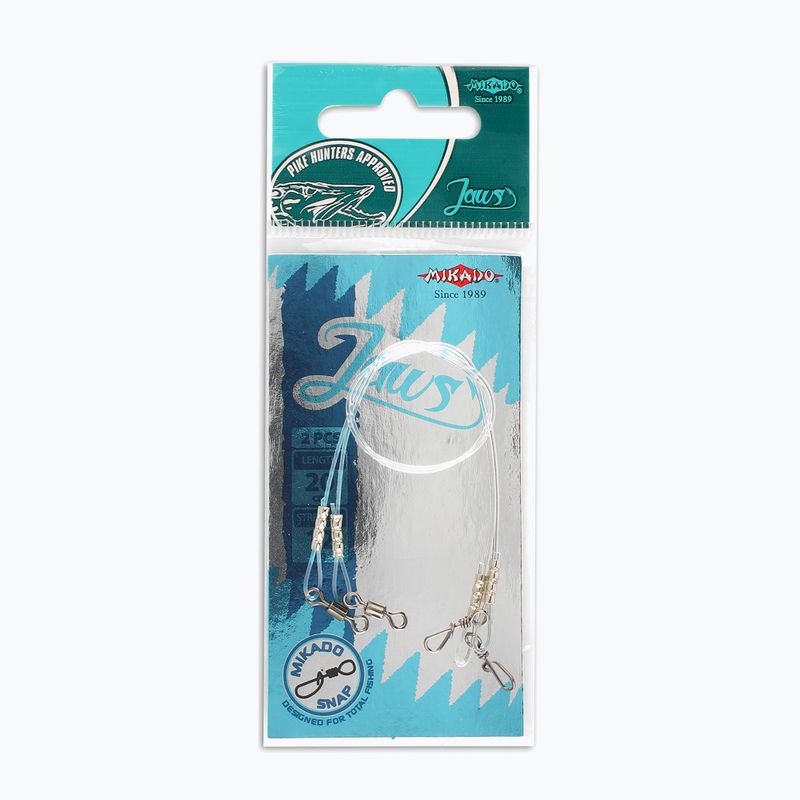 Przypon spinningowy Mikado Jaws Medium 12 kg 2 szt. fluorocarbonowy